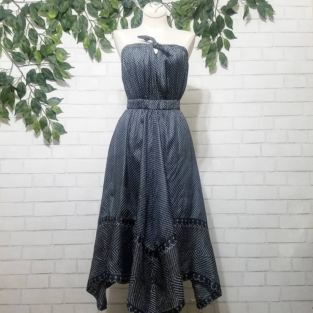 Gap Strapless Silk Handkerchief Dress